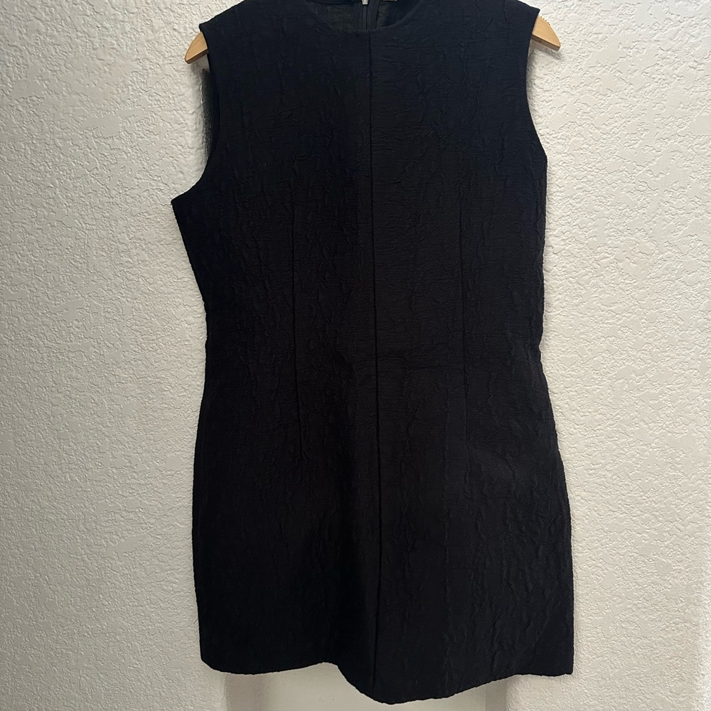 Zara Textured Black Mini Dress